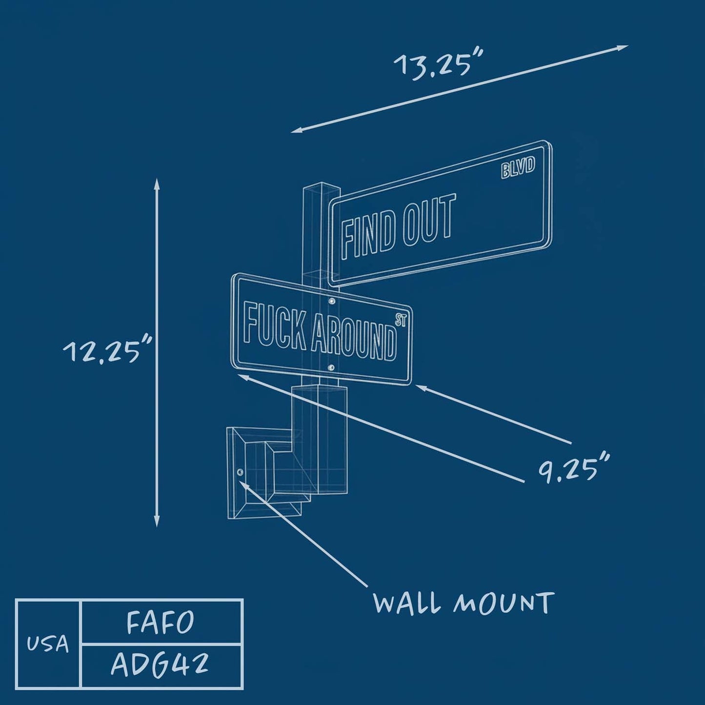 FAFO Street Sign for Wall