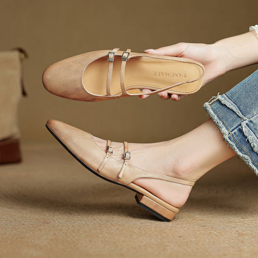 Women’s Flat Sandals with Soft Sole and Single Strap