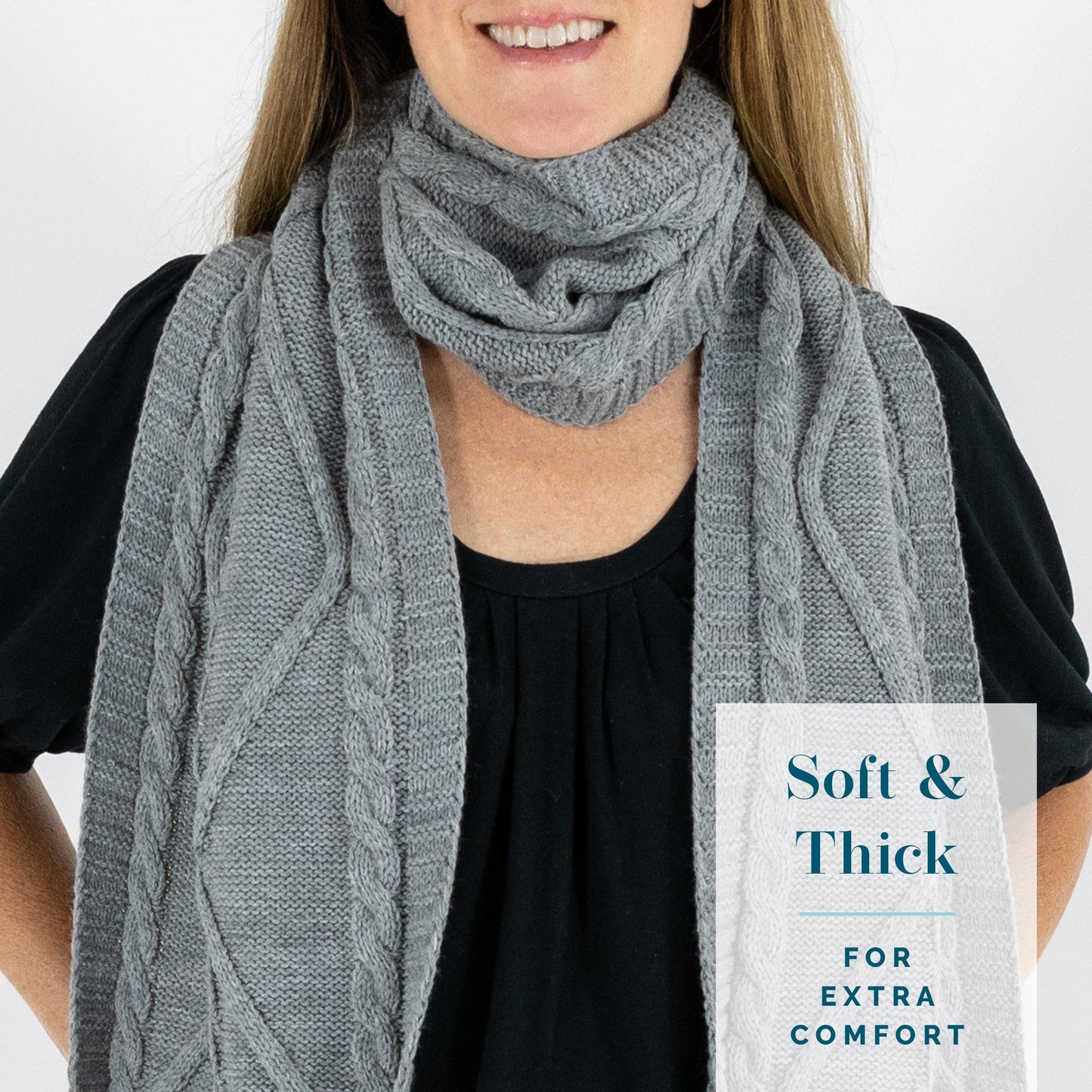 Knit Scarf with Pockets