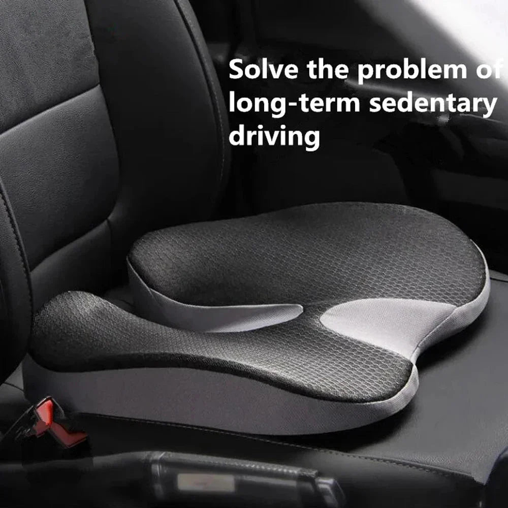 Orthopedic Memory Foam Seat Cushion – Non-Slip Tailbone & Sciatica Relief Pillow for Office Chair and Car Seat