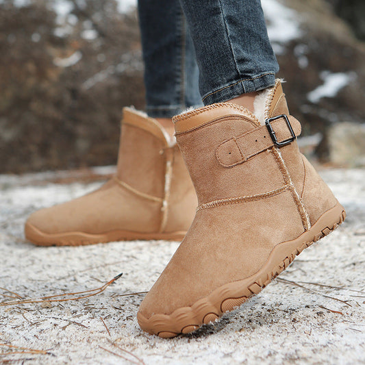 Unisex Warm Fleece-Lined Snow Boots – Anti-Slip Winter Boots