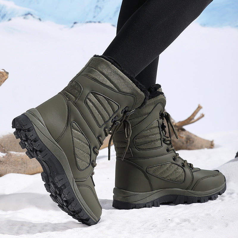 Women’s Long Wool & Velvet Snow Boots | Thickened Warm Winter Footwear